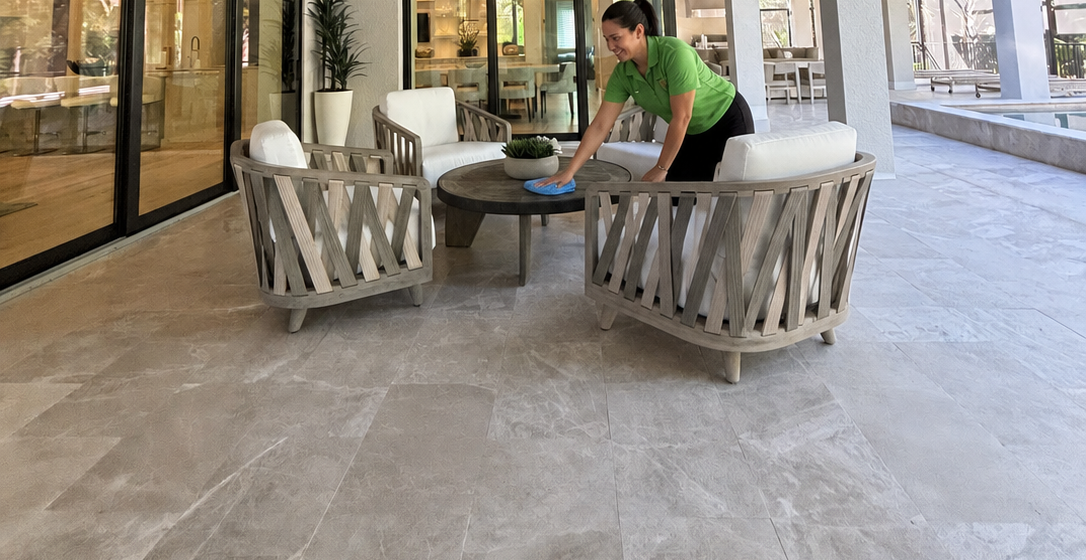 Lanai and BBQ grill add-on cleaning by Delmy's Home Services